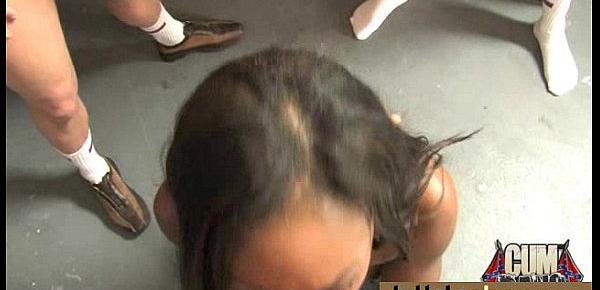  Naughty black wife gang banged by white friends 4